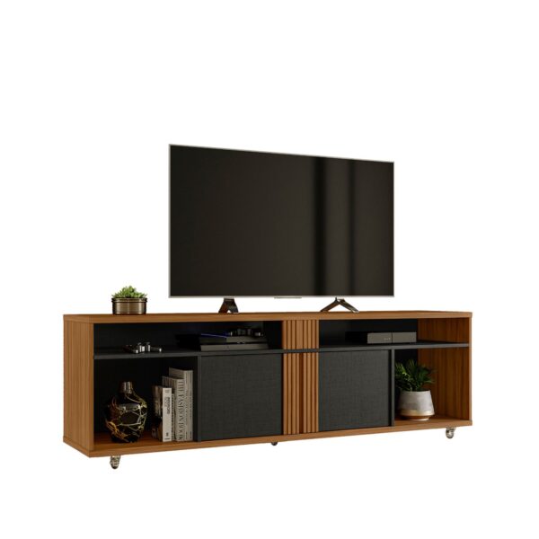 RACK P/TV HASTA 70 REF:1290 243FREIJO TREND/NEGRO TX 59X180X40 CM