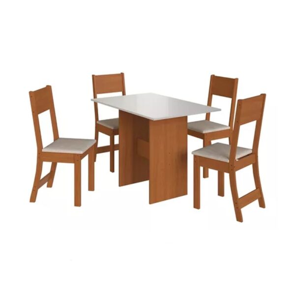 COMEDOR KARLA C/4 SILLAS REF:10080-3 108X77X68 CM