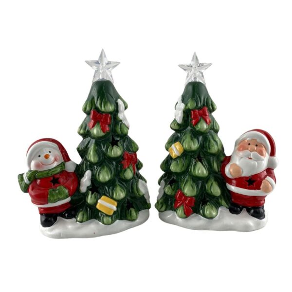 ADORNO NAV. SANTA H/NIEVE C/LUZ A/BAT REF. 200-6700030 13X8X18 CM