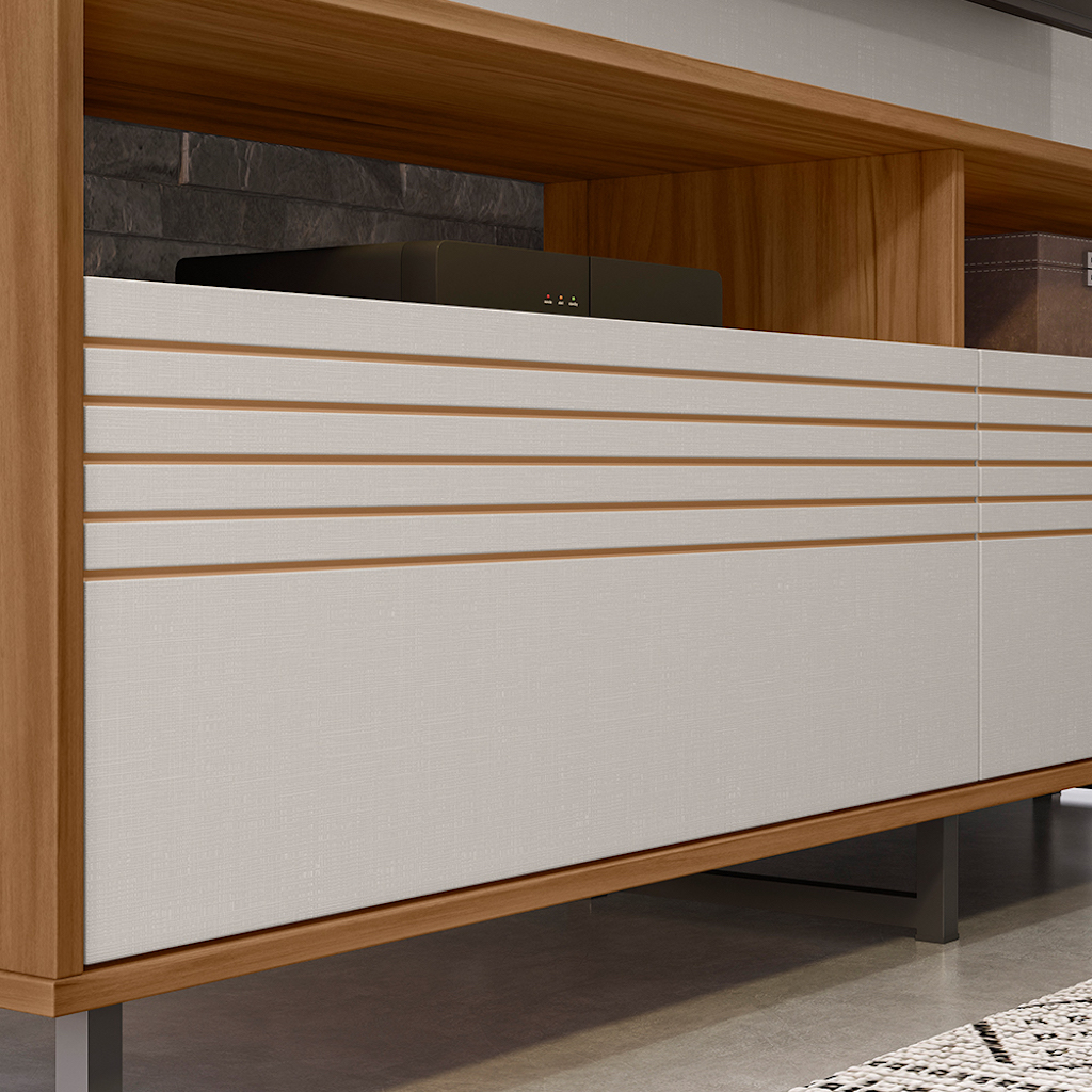 CENTRO DE ENTRETENIMIENTO P/TV 65" REF:NT1300 COLOR OFF WHITE/MADERA - Image 3