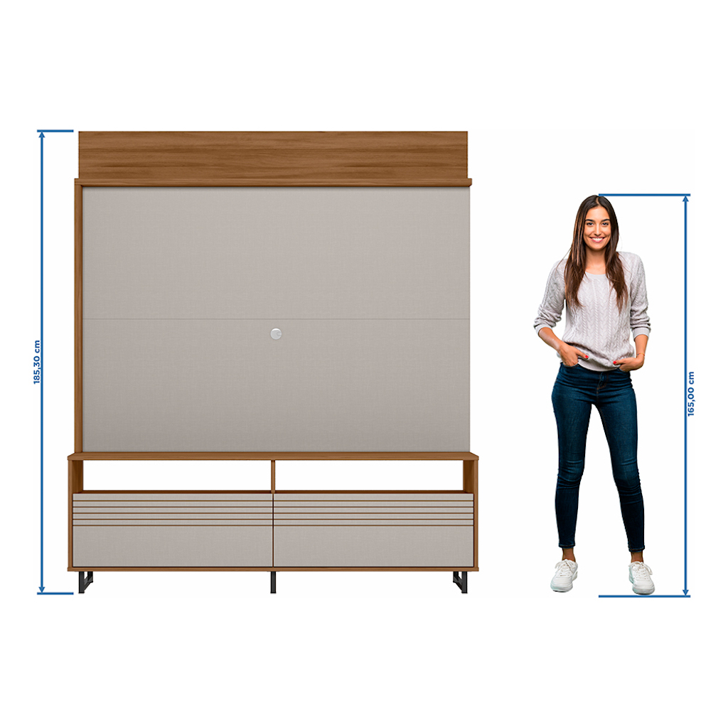CENTRO DE ENTRETENIMIENTO P/TV 65" REF:NT1300 COLOR OFF WHITE/MADERA - Image 5