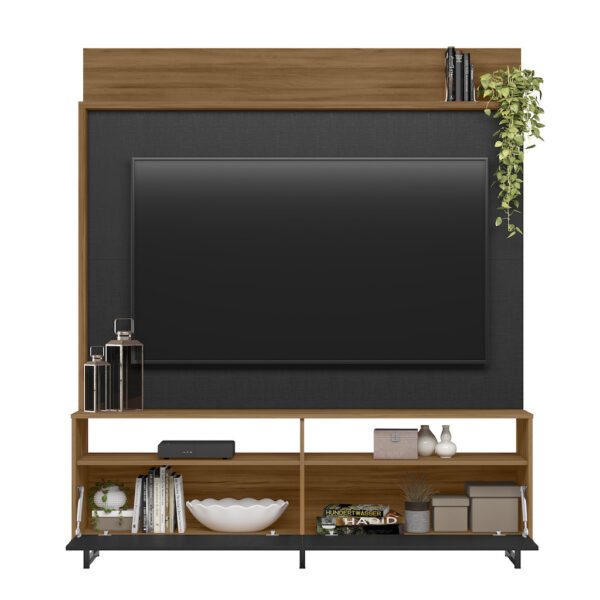 CENTRO DE ENTRETENIMIENTO P/TV 65" REF:NT1300 COLOR NEGRO/MADERA 185X160X36 CM - Image 5