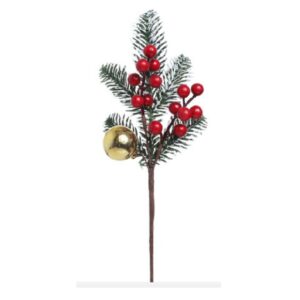 FLOR ARTIFICIAL 30CM ROJO-DORADO REF: 831-MX2467-639-22B