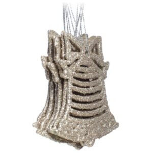 JUEGO 6 ORNAMENTOS CAMPANA 9X10X0 3CM CHAMPANA REF: 831-XMTX215-1210K