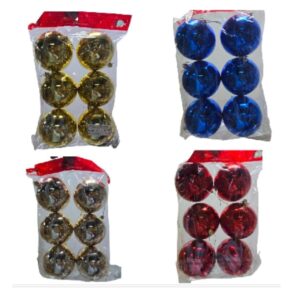 ADORNO NAV. BOLA 10CM PAQ X 6 PZ SURT. REF: 10A6