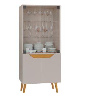 CRISTALERA BAR PLENA 4P REF:8799-154 156X60X40CM OFF WHITE/MADERA