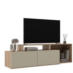 RACK MESA P/TV 55 2P REF:5419 164X46X38 CARVALHO/OFF WHITE