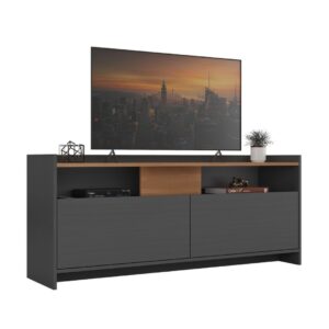 RACK MESA TV 60 2P REF:RK-2120 138X58X35CM  NEGRO/MADERA