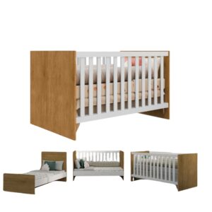 CUNA SOFA MINI CAMA 3 ETAPAS  JUJUBA COLOR BLANCO/MADERA