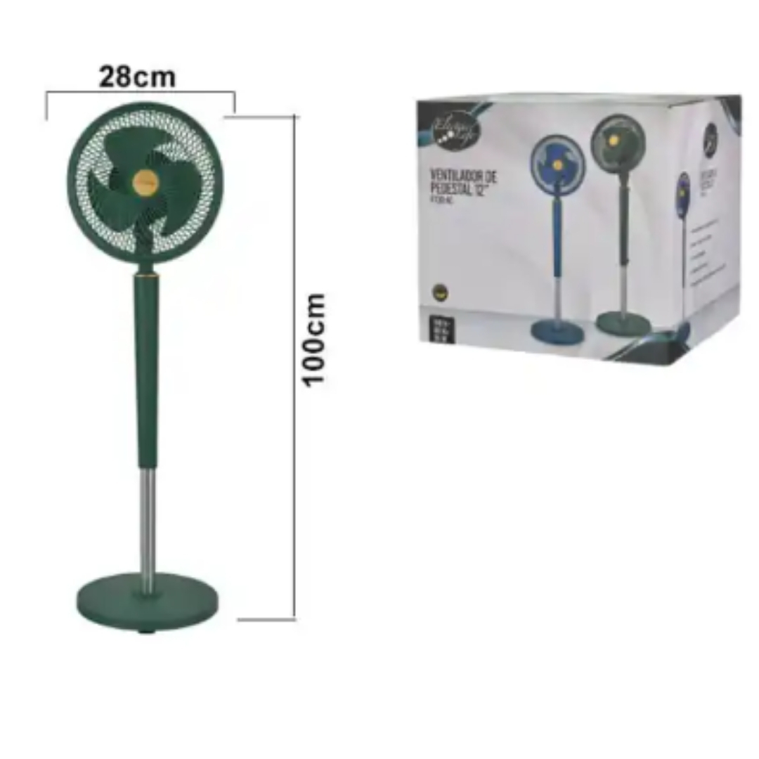VENTILADOR MINI 12"VERDE REF:FT30-A1G MOTOR 100% C