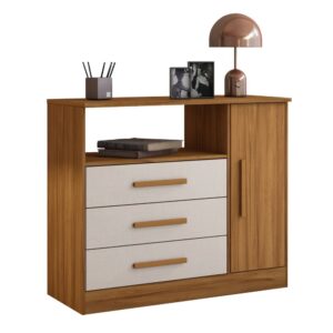 COMODA CAJONERA 3C1P REF:NT5075 270.FREIJO/OFFWHITE 76X90X36 CM