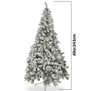 ARBOL ALASKA FRONDOSO NEVADO CUERPO RAMA PVC  8PIE