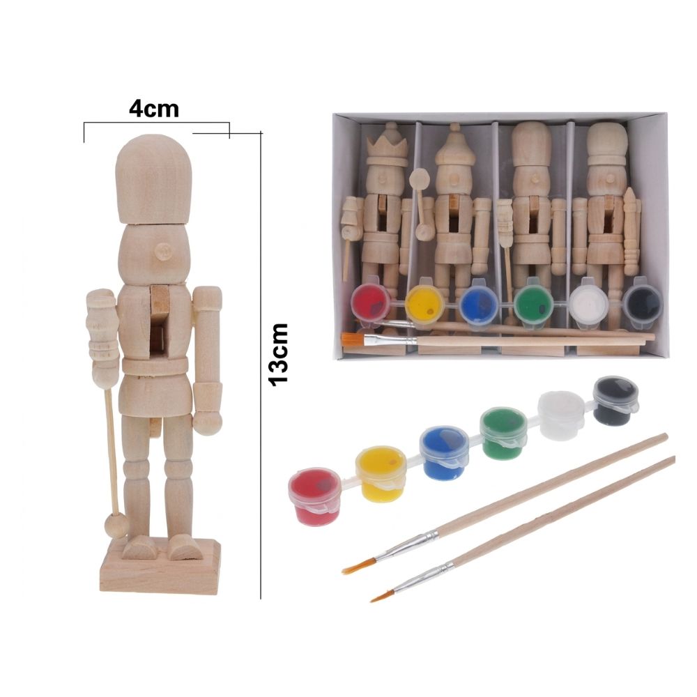 ADORNO CASCANUECES PAINTING MADERA X4 PZ.REF:ES293