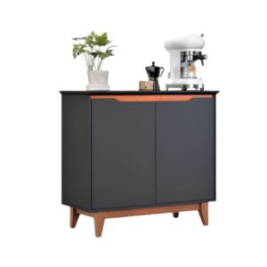 BUFETERA FLOW DE MADERA DE MDP 2 PUERTAS NEGRO 545